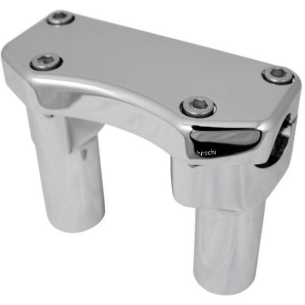 1インチハンドルバー 3インチ(76mm)高 ライザー クランプ付き クローム