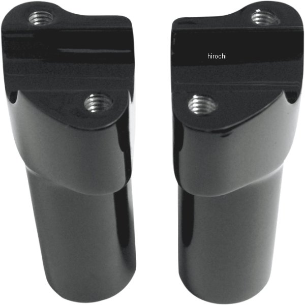 1インチハンドルバー 4インチ(102mm)高 ライザー クランプ付き 黒