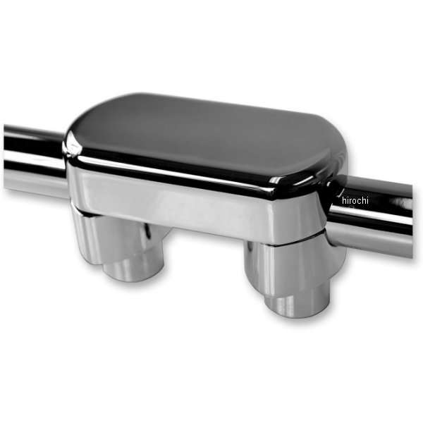 1インチハンドルバー 1.5インチ(38mm)高 ライザー クランプ付き クローム