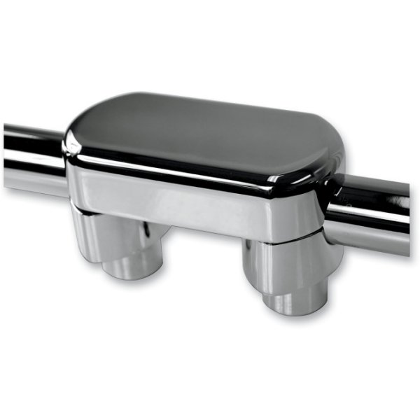 1.25インチハンドルバー 1.5インチ(38mm)高 ライザー クランプ付き クローム