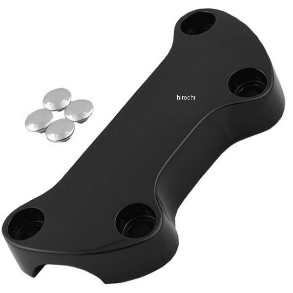 1インチ ハンドルバー トップ クラップ 73年以降 無地 黒