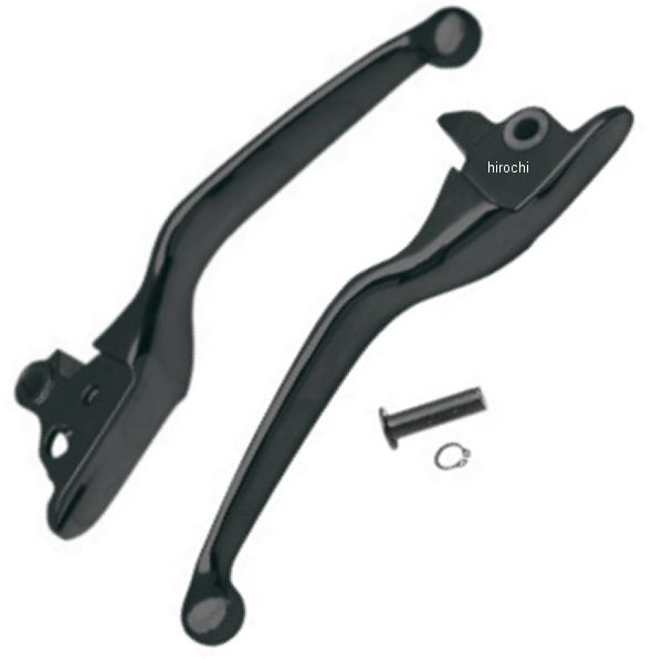 ブレーキ、クラッチレバーセット 08年-13年 FLHT 黒(つや消し) 純正タイプ