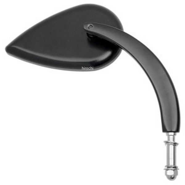 ミラー ティアドロップ ロングステム 黒(1個売り)