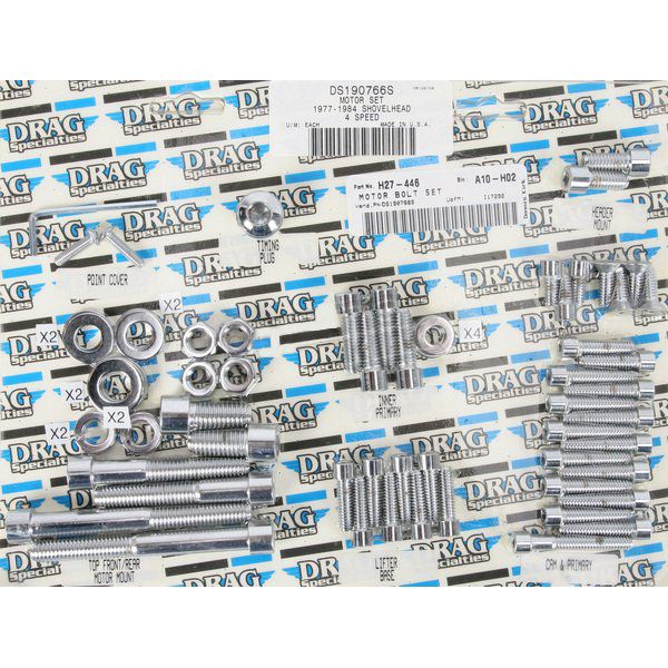 ボルトキット エンジン 77年-84年 BigTwin 4速 クローム/ローレット