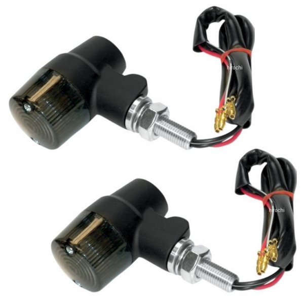 ウインカー ラウンド3 シングル球 黒ステン仕上/スモーク