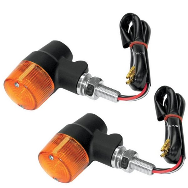 ウインカー ラウンド3 ダブル球 黒ステン仕上/アンバー