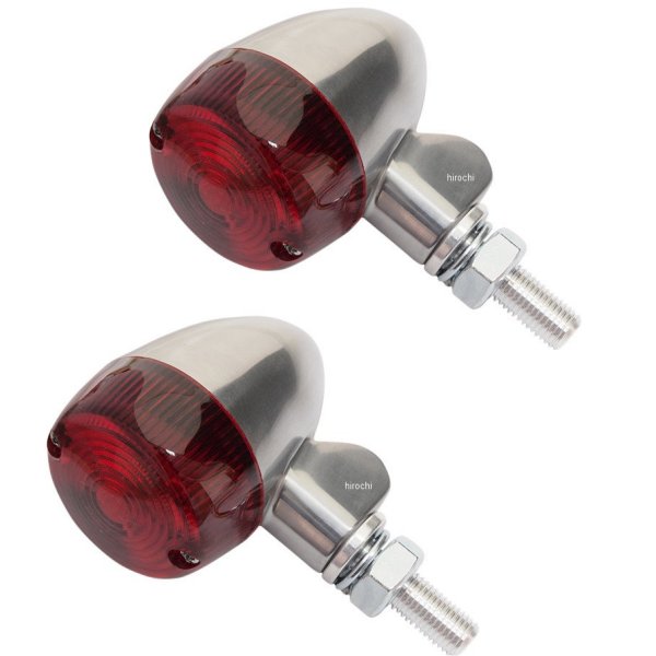 ウインカー ラウンド1 シングル球 ポリッシュ/赤