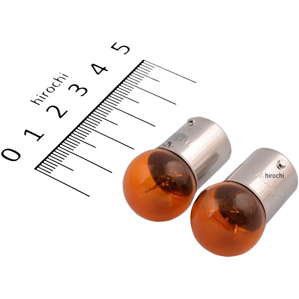 口金シングル球 12V10W ウインカー/ライセンス球 (オレンジ) (2個入り)