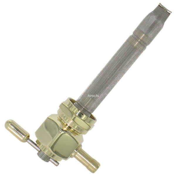 フューエルバルブ ペットコック 180°内側22mm六角 オールドスクールブラス