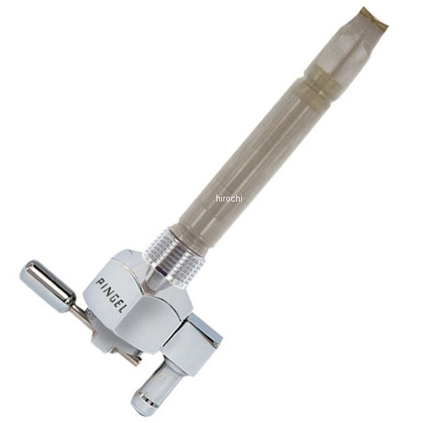 フューエルバルブ ペットコック 180°ダウン3/8"NPT六角 スムース