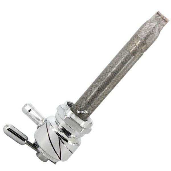 フューエルバルブ ペットコック 90°前方22mmラウンド ライトニング