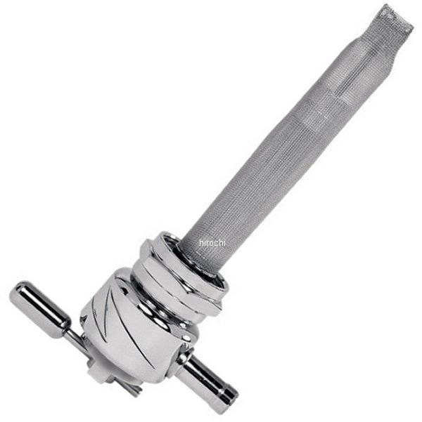 フューエルバルブ ペットコック 180°内側22mmラウンド ライトニング