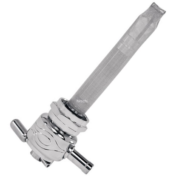 フューエルバルブ ペットコック 180°内側22mmラウンド フレーム