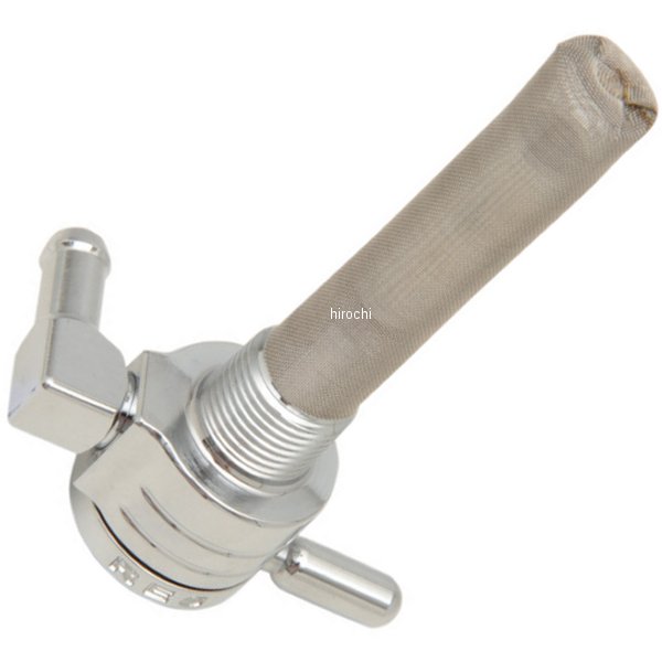 フューエル ペットコック 3/8"(9.5mm)NPT 後方 クローム