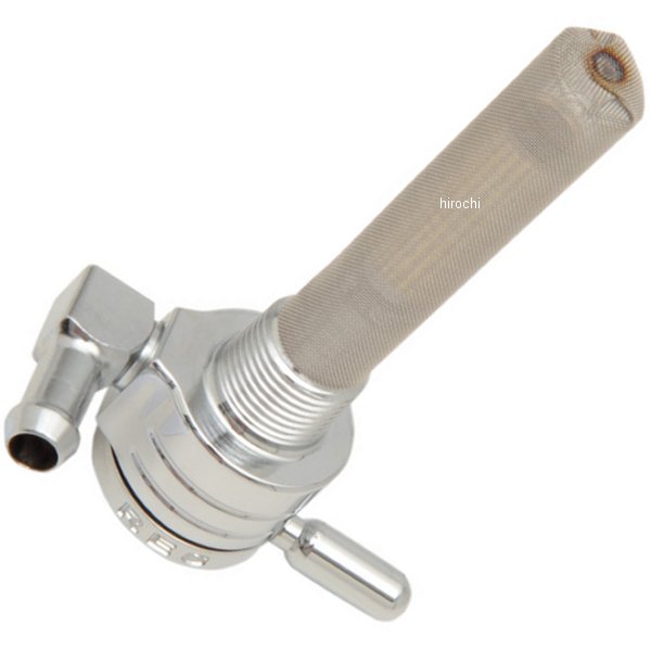 フューエル ペットコック 3/8インチ(9.5mm)NPT 前方 クローム