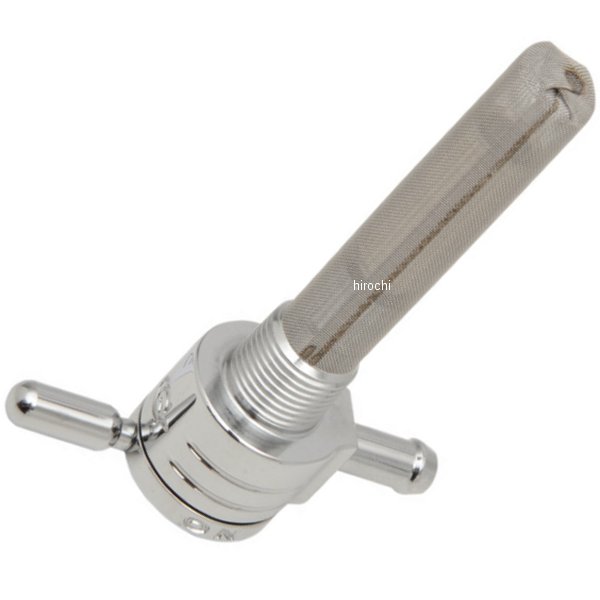 フューエル ペットコック 3/8"(9.5mm)NPT ストレート クローム