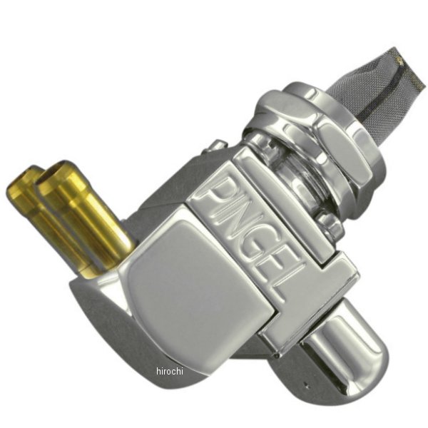 フューエル バルブ 22mm デュアル 90°5/16" ポリッシュ