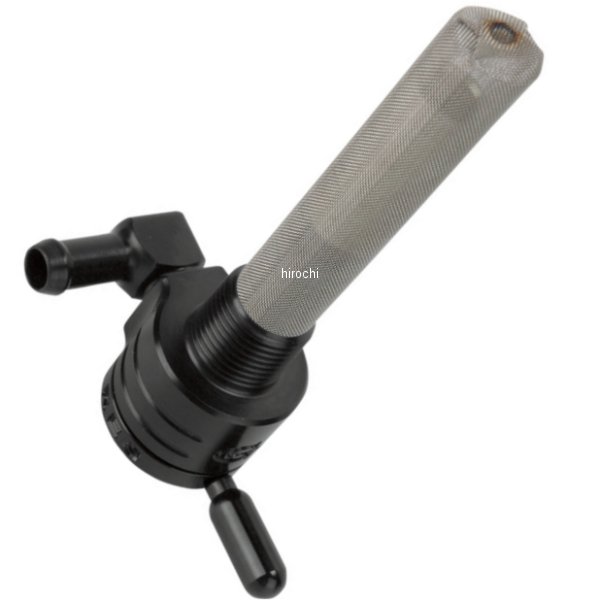 フューエル ペットコック 3/8インチ(9.5mm)NPT 前方 黒