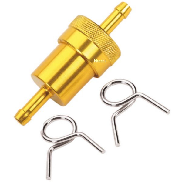 フューエル フィルター 1/4インチ(6.4mm) ゴールド