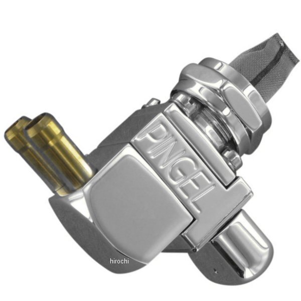 フューエル バルブ 22mm デュアル 90°5/16" クリアアルマイト