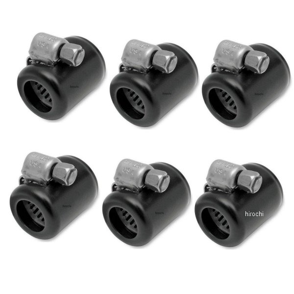 ホースクランプ 3/8インチ(9.5mm) 黒 (6個入り)
