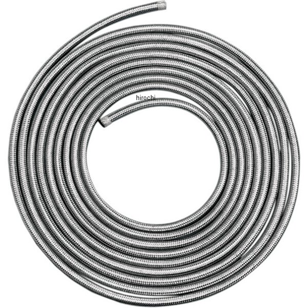 フューエル/オイル ステンレス編組ホース 1/4インチ(6mm) x 3フィート(0.9m)