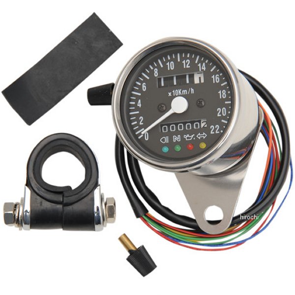 機械式スピードメーター(180km/h) 2.37インチ(60mm) 2:1 黒