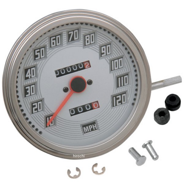 スピードメーター(120MPH) 2:1 ビレットルック フェイス 12mm