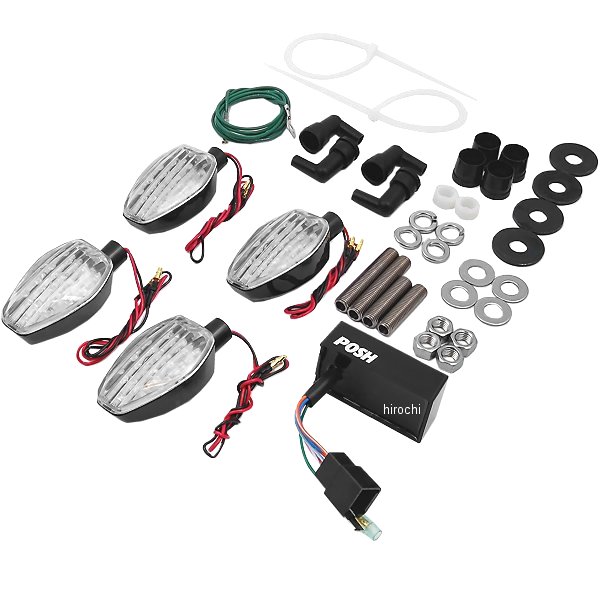 ライトウェイトLEDウインカーセット 14年以降 CBR250R 黒/クリア