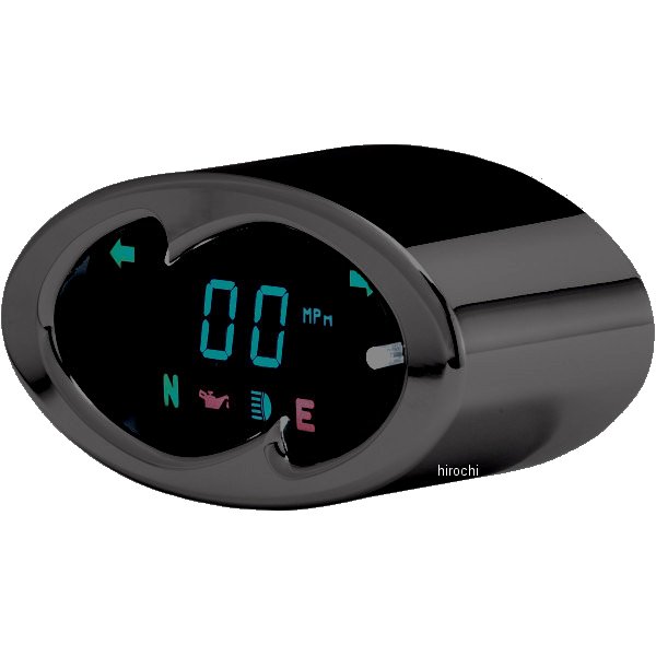 スピードメーター(km/h、MPH) 5000 黒 ウェーブ