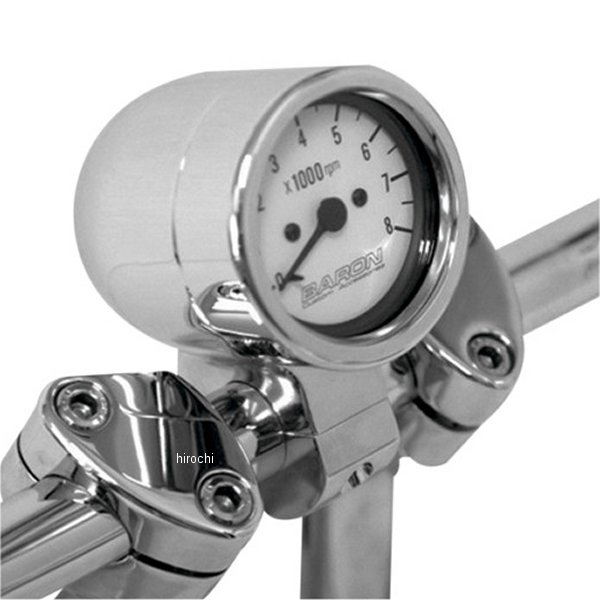 【セール特価】 3インチ 電子タコメーター 8000rpm 1インチ(25mm)ハンドルパー 白