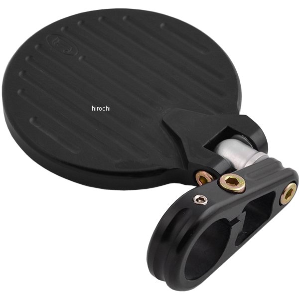 ミラー バーエンド 折りたたみ 円形 3.25インチ 黒