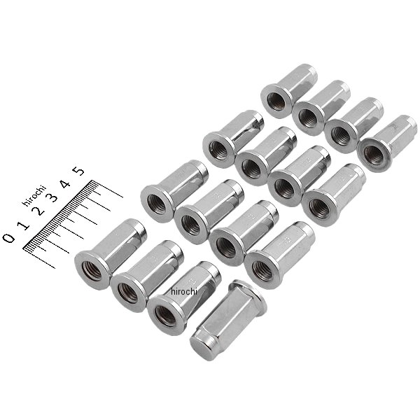 ロックナット 10mm フラット クローム (16個入り)