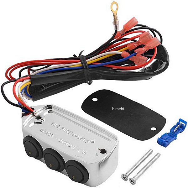 418020   LED 3ボタン スイッチ クラッチサイド クローム