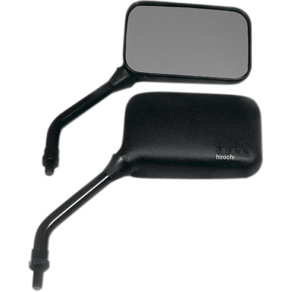 ミラー GPデラックス 黒 ヤマハ ショートステム(左右ペア)