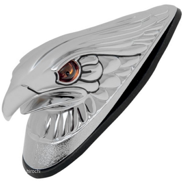 フロントフェンダー オーナメント 大 イーグル(ライト/オレンジ目) クローム