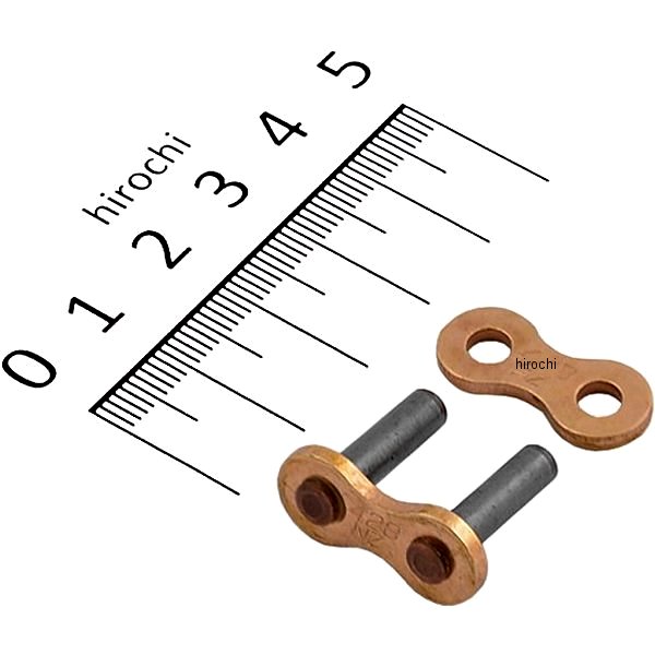 チェーン 428NZ ノンシール シリーズ カシメジョイント ゴールド/黒