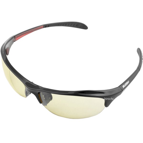 サングラス 黒/赤 フリーサイズ イエローレンズ