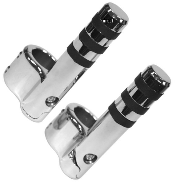 フットペグ ワイドバンド クランプオン 1.5インチ(38mm)バー クローム