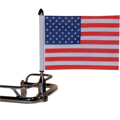 旗取付け サドルバッグ バー用 10インチ(254mm)x15インチ(381mm) USA旗付き