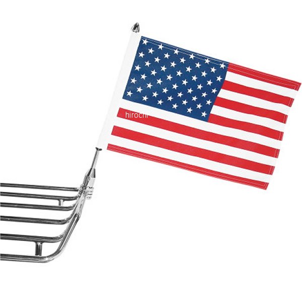 旗取付け 1/2インチ(13mm) バー用 6インチ(152mm)x9インチ(229mm) USA旗付き