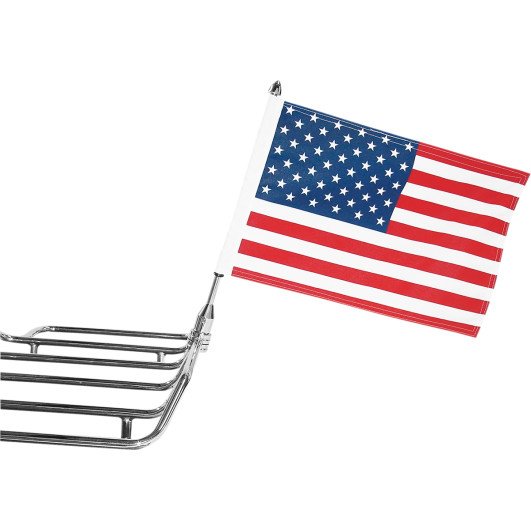 旗取付け 1/2インチ(13mm) バー用 10インチ(254mm)x15インチ(381mm) USA旗付き