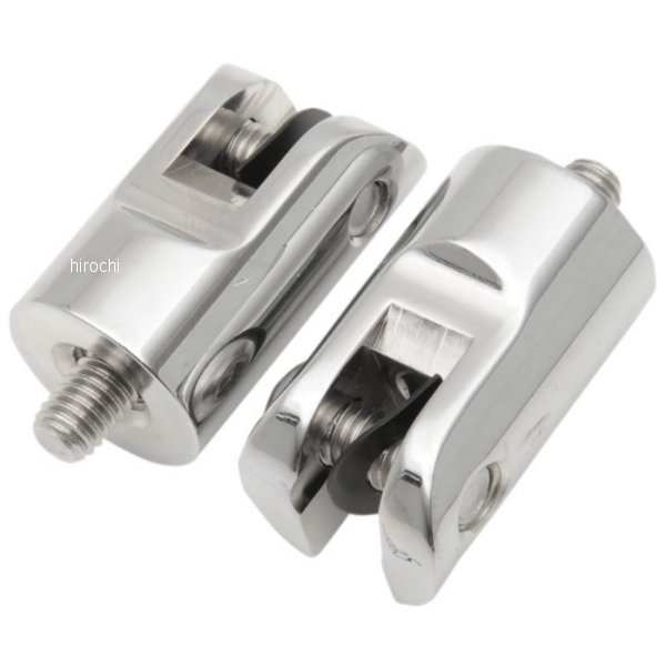 フットペグマウント リア 1.5インチ(38mm) 3/8-16 x 2" ボルト クローム