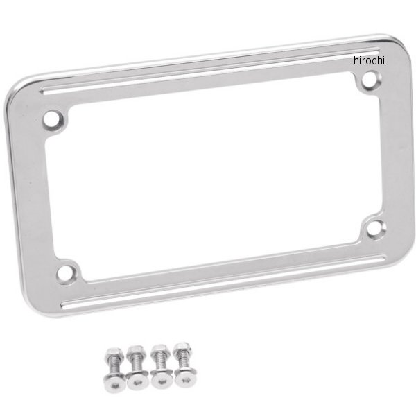 ナンバープレート フレーム クローム