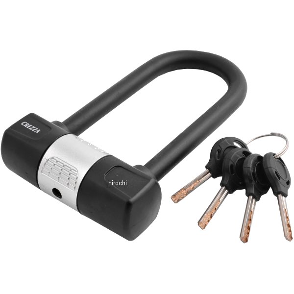 クレッツァ CREZZA-V スクエア U字ロック 黒 55X125mm