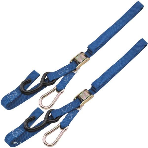 タイダウンベルト カラビナ、ソフトフック 1インチ(25.4cm) x 84インチ(213cm) 青