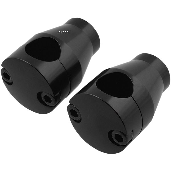 ラウンドストレートライザー 2インチ 黒アルマイト (左右ペア)