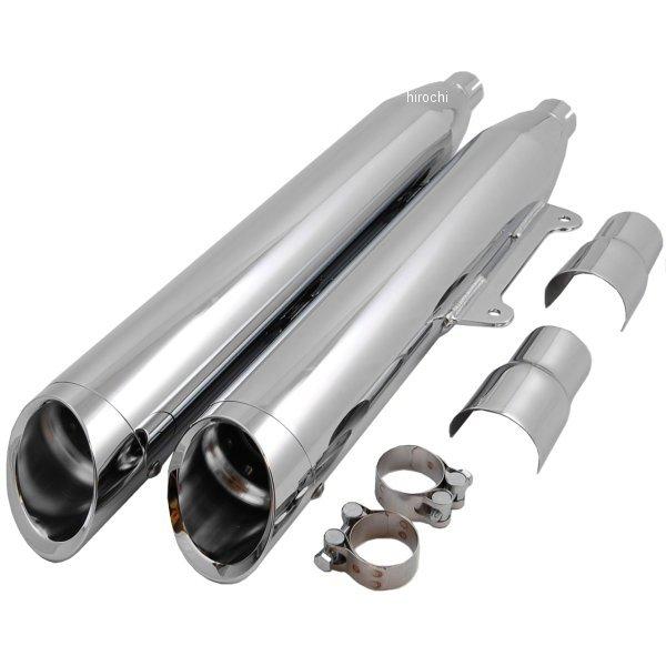 スリップオンマフラー スラッシュカット 3インチ 10年-16年 VT1300CR、CS、CX クローム