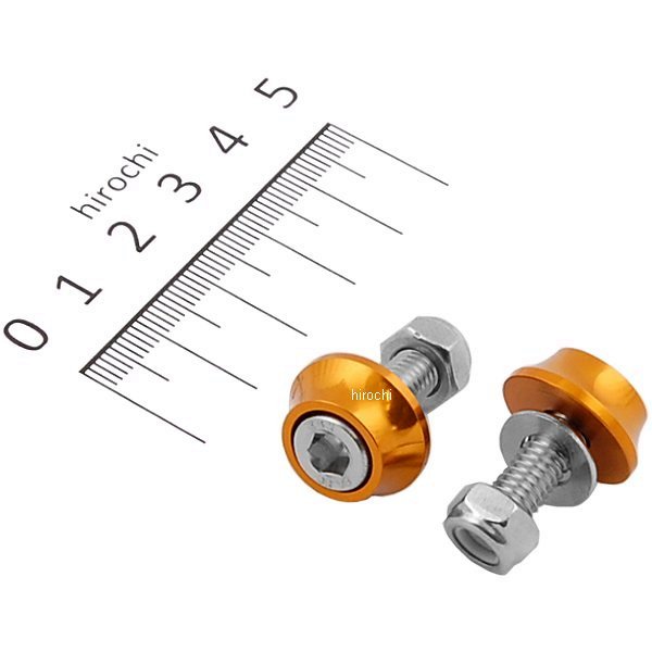 SUSナンバープレート固定用キャップボルト/ナットセット ゴールド