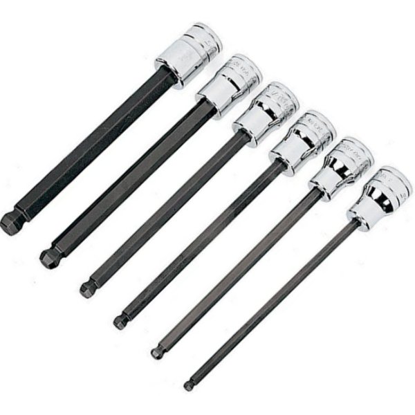 3/8インチ ソケット ヘキサ ボール ロング インチサイズ 6点セット